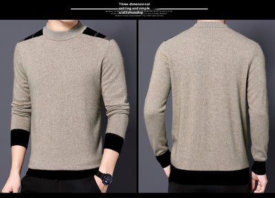 Suéter Cuello Alto Reversible de Terciopelo Manga Larga para Hombre - Image 21