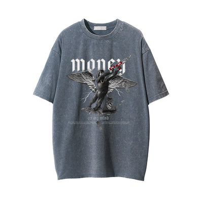 Camiseta Estampada Lavada y Desgastada para Hombre - Image 6