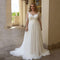 Vestido de Novia Talla Grande Escote V Encaje y Falda Voluminosa