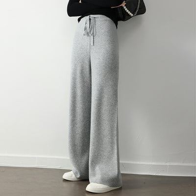 Pantalones Rectos Anchos con Cintura Elástica y Cordones - Image 6