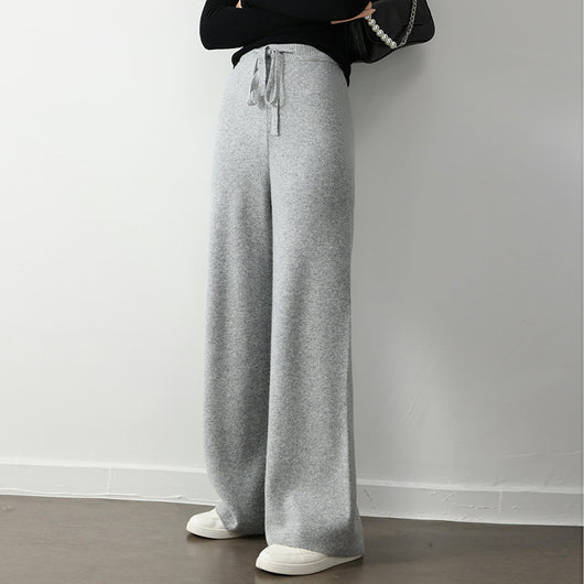Pantalones Rectos Anchos con Cintura Elástica y Cordones - Image 6