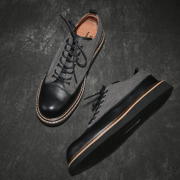 Zapatos de Cuero Retro Británico Minimalistas - Estilo Casual Versátil