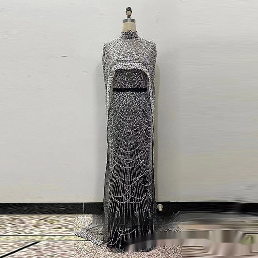 Vestido de Fiesta con Bordado de Perlas - Image 5