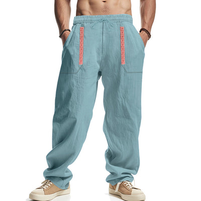 Pantalones de Lino Holgados Transpirables para Hombre - Image 10