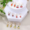 Aretes de Clip Frutal para Mujer - Uva y Fresa en Metal