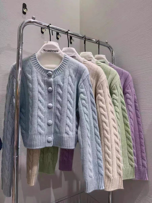 Cardigan de Lana Suave y Cómodo para Mujer - Cuello Redondo - Image 3