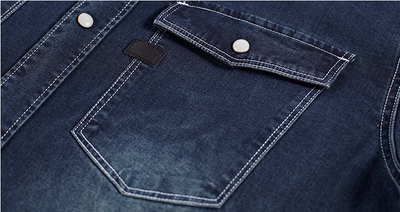 Camisa Denim de Manga Larga para Hombre - Estilo Casual Outdoor - Image 11