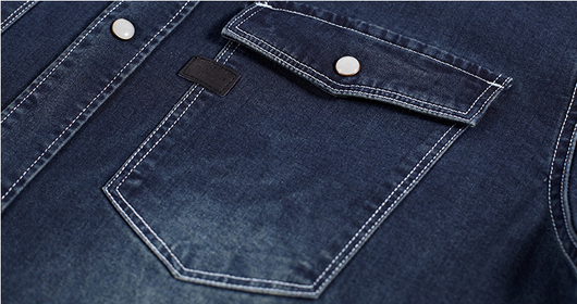 Camisa Denim de Manga Larga para Hombre - Estilo Casual Outdoor - Image 11