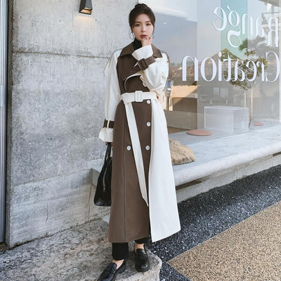 Cortavientos Elegante para Mujer con Solapa y Contraste de Costuras - Image 3