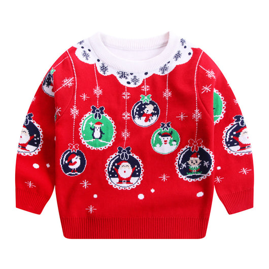 Suéter Navideño Árbol Doble Capa para Niños - Abrigo Cálido Tejido - Image 6