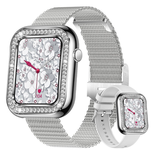 Reloj Inteligente Cuadrado para Mujer con Diamantes y Resistencia al Agua - Image 7