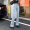 Women's Retro High-Waisted Flare Jeans with Slimming Effect