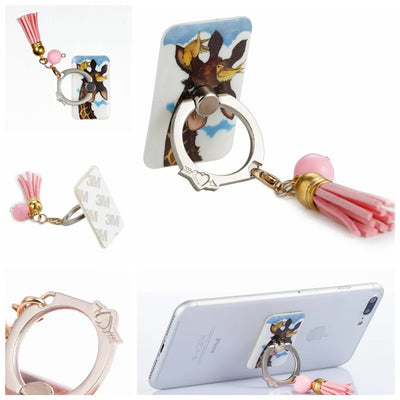 Anillo Soporte para Teléfono con Borlas Metálicas Pintadas a Mano - Image 37