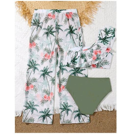Traje de Baño Infantil Tres Piezas con Falda Volante - Image 8