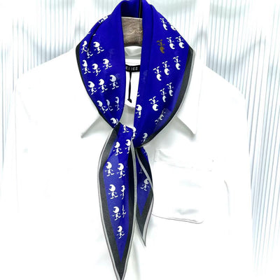 Pañuelo de Seda Crepe Estampado Diamante - Image 14