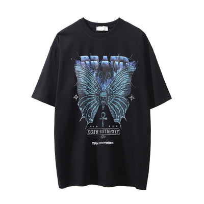 Playera Negra Estampado Calavera Diablo para Hombre - Image 6