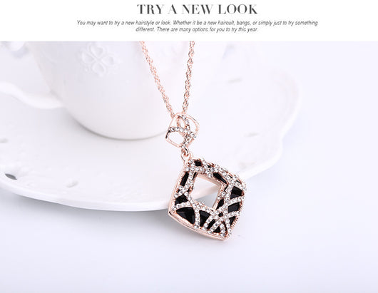 Conjunto de Joyería Lujo Estampado Leopardo Calado Collar y Aretes - Image 9