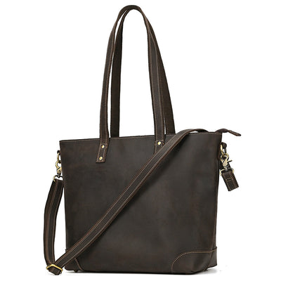 Bolso Tote de Cuero Crazy Horse Gran Capacidad - Image 39