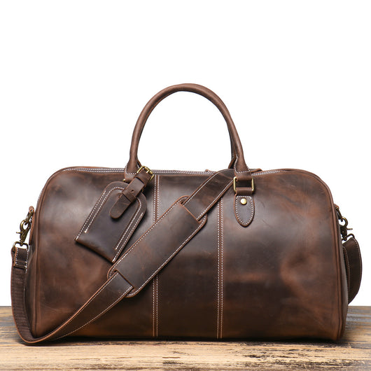 Bolsa de Viaje Portátil para Hombre en Cuero Genuino Estilo Retro - Image 21