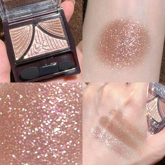 Paleta de Sombras Pearlescente Mate con Moño - 3 Colores