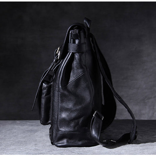 Mochila de Cuero Genuino para Hombre - Diseño Casual y Versátil - Image 9