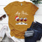 Playera Navideña con Estampado de Tres Copas de Vino