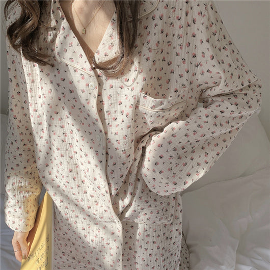 Pijama Largo Estampado Floral para Mujer - Conjunto Cómodo de Manga Larga - Image 6