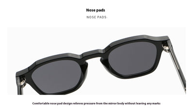 Classic fashion sunglasses with a black and tortoiseshell quadrilateral frame and dark green lenses, angled view. - Image 21