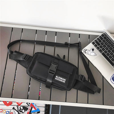 Bolsa de Pecho para Hombre - Mochila Cruzada Negra Estilo Urbano - Image 9