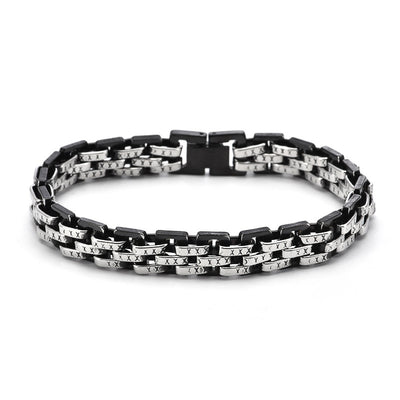 Pulsera Reloj Acero Titanio Triple Fila Hombre - Image 5