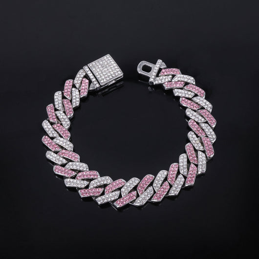 Collar para Hombre en Aleación con Dije de Diamante Azul Polvoso y Cierre de Bisagra - Image 4