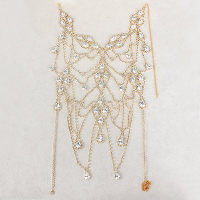 Cadena de Cuerpo Multicapa con Cristales - Accesorio Elegante para Pecho - Image 3