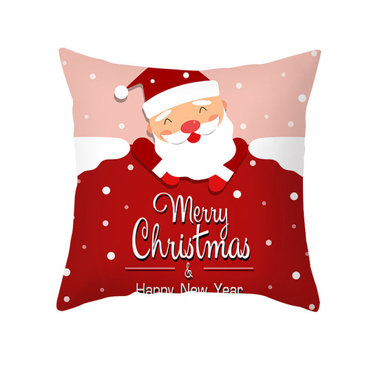 Funda de Almohada Navideña con Diseño de Dibujos Animados en Tela Melocotón - Image 16