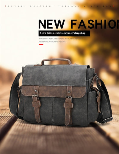 Bolso Bandolera de Cuero PU Retro para Hombre - Estilo Casual Trendy - Image 15