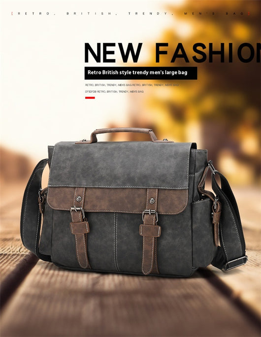 Bolso Bandolera de Cuero PU Retro para Hombre - Estilo Casual Trendy - Image 15