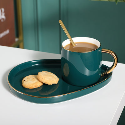 Juego de Taza y Platillo de Cerámica para Desayuno Creativo - Image 8