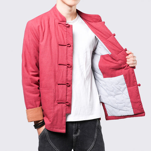 Chaqueta Acolchada Hombre con Botones de Disco - Diseño Minimalista - Image 3