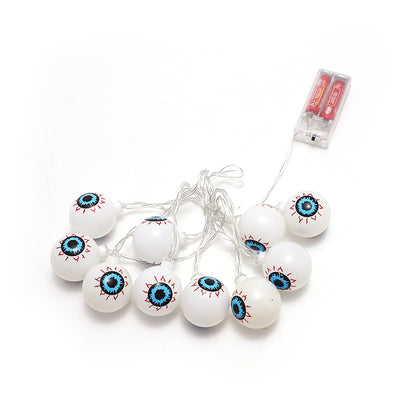 Guirnalda LED de Ojos de Fantasma 10 Piezas - Luces Cálidas, Frías y Multicolor para Halloween - Image 6