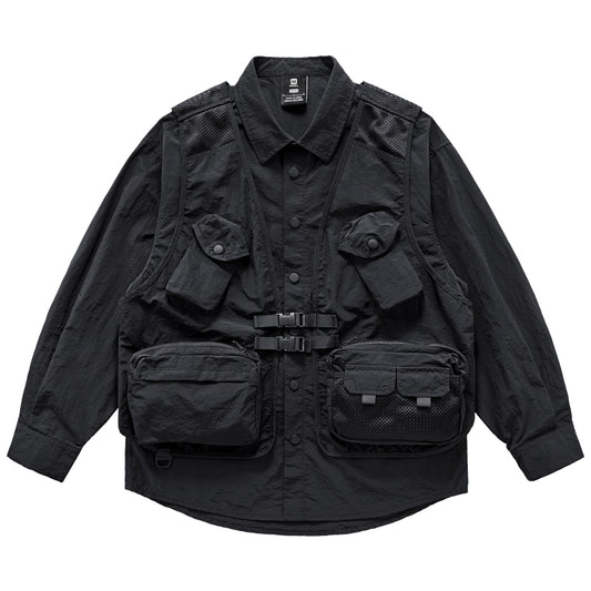 Chaqueta Cargo Multipocket con Mangas Largas