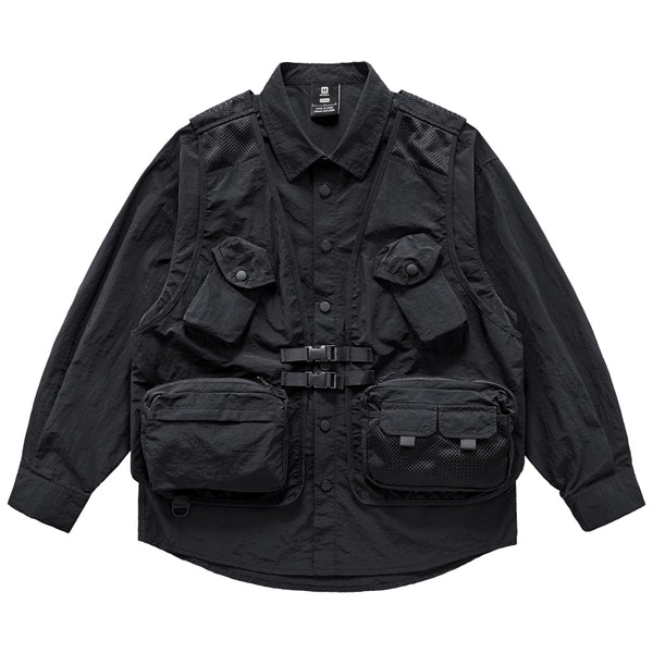 Chaqueta Cargo Multipocket con Mangas Largas