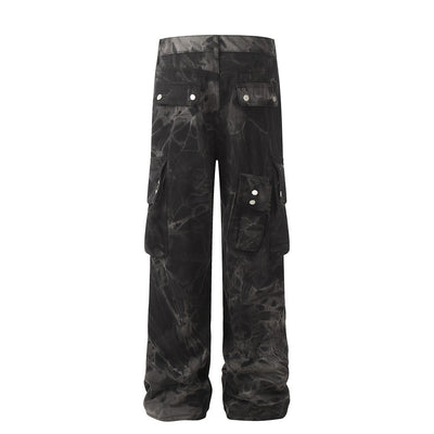 Pantalones Cargo Denim de Pierna Ancha para Hombre - Image 2