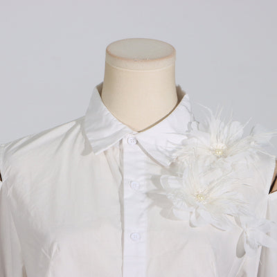 Blusa Floral con Diseño Irregular y Detalles Cosidos para Mujer - Image 16