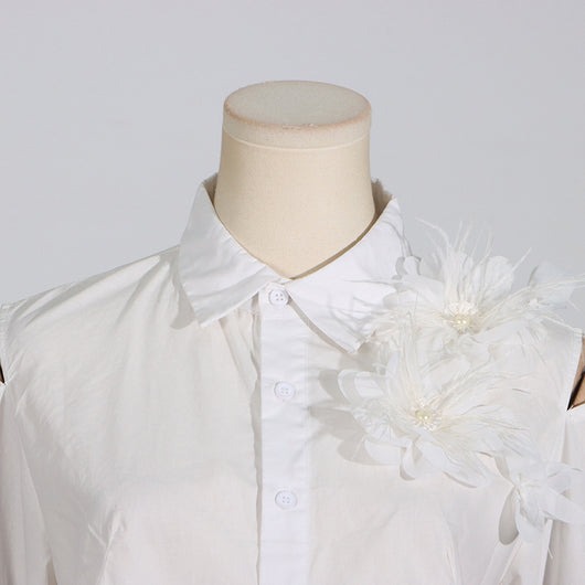 Blusa Floral con Diseño Irregular y Detalles Cosidos para Mujer - Image 16