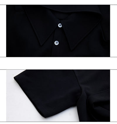 Polo Deconstruido de Algodón con Cuello Múltiple - Manga Corta - Image 10