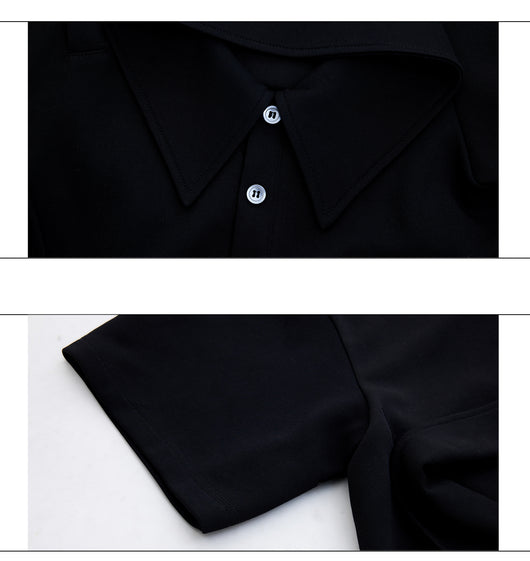 Polo Deconstruido de Algodón con Cuello Múltiple - Manga Corta - Image 10