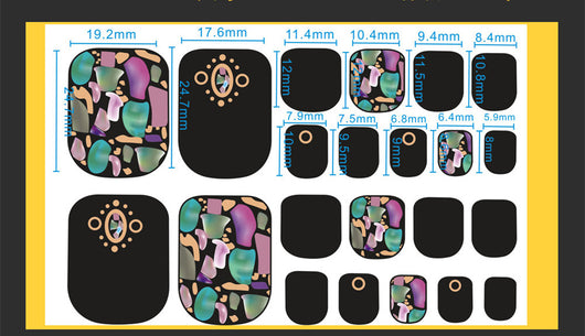 Pegatinas de Uñas Decorativas Impermeables - 22 Diseños para Pies y Manos - Image 8
