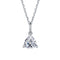 La Moissanite Pendant Necklace 9 Sterling Plateado Pear Shape 2 Estilo