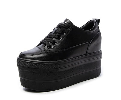 Zapatos de Mujer con Suela Gruesa Elevada y Cordones - Cuero Premium - Image 17