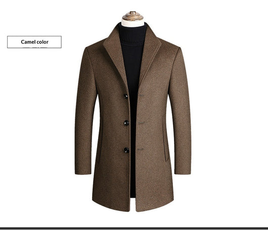 Abrigo de Lana para Hombre Cuello Alto Clásico - Image 12
