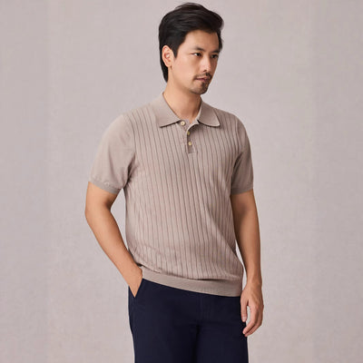 Polo Tejido Elástico Manga Corta para Hombre - Image 4